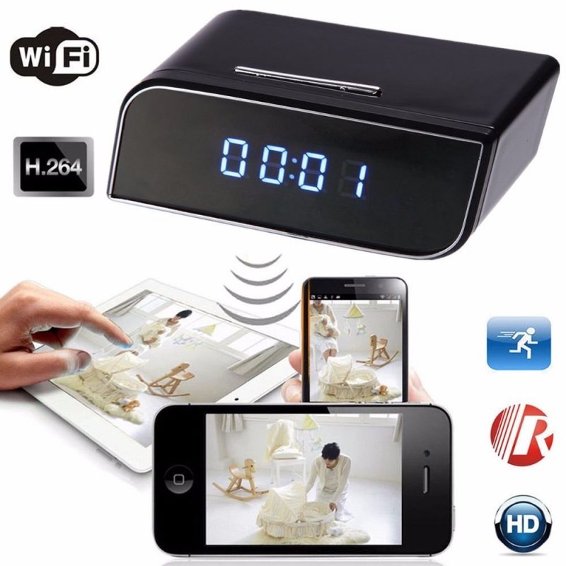 Wireless IR Night vision Wifi IP HD 1080P Clock Spy Hidden Camera