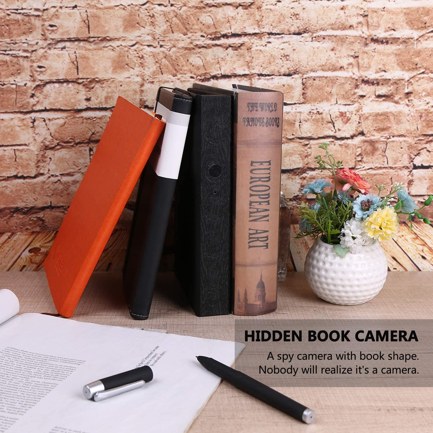 Hidden Camera Book 1080P DVR Covert Nanny IR Cam Video Recorder Book ...